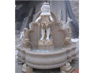 Pure White Marble Handcraft Carving Modern Garden Fountains