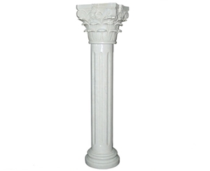 Pure White Marble Pedestal Columns,Craft And Sculptured Pillars