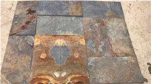 Rusty Chinese Slate Stone,Copper Multicolor Tiles