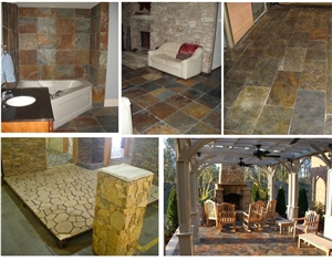 Slate Cultured Stone, Stacked Stone Wall Panel