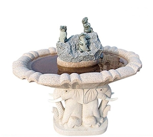 Swan Fountain, Pure White Marbble Landscaping Fountain