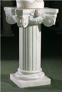 Top Quality Pure White Marble Roman & Rome Columns Pillars