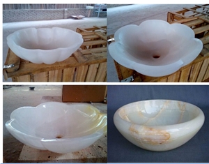 White Onyx Sinks, Polished Wash Basins