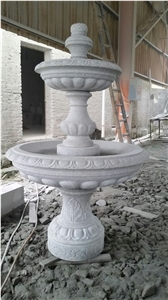 Yellow Limestone Large Outdoor Garden Water Fountains