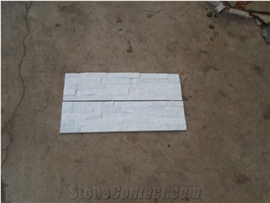 Z-Shaped Pure White Quartzite Stacked Stone Veneer