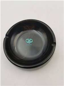 Black Marble Ashtray For Office Home Decor