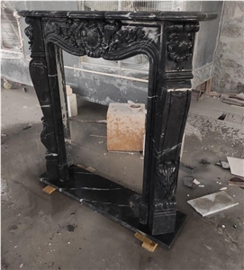 Popular Marble Fireplace Mantels, Wood Burning Fireplace