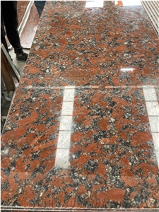 Santiago Red Rosso Granite Polished Stair Steps Ukraine 1.5Cm