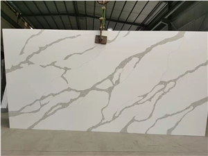 Calacatta White  Artificial Quartz Big Slab Tile Top Quality