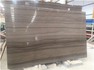 China  Athens Wood Grain Grey Marble Big Polished Slabs