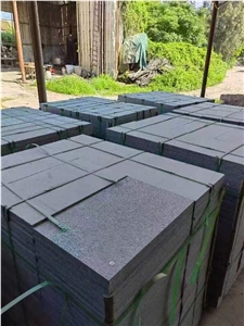 Chinese Dark Grey Granite G654 Flamed Tiles For Special Sale