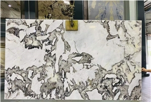 Picasso White Marble Slabs For Interior Walling And Flooring