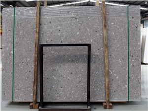 Artificial Cheap Grey Floor Texture Terrazzo Tile Slab