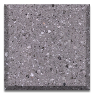 Artificial Stone Tile Polish Floor Panel Black Terrazzo Slab