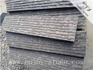 Black Pearl/G684 Half Planed Black Basalt Slabs & Tiles