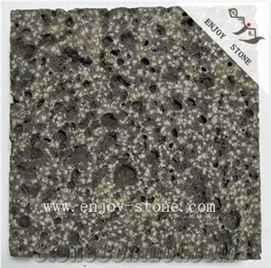 Sawn/Bush Hammered /Honed Grey Lavastone Tile