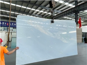 Dream Blue Sky White Azul Acquamarina Marble Slabs