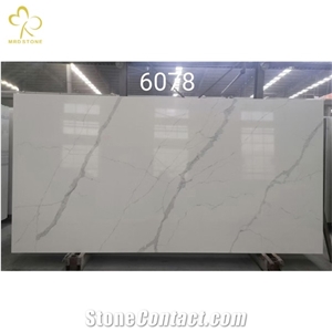 Artificial Calacatta Marble Series White Quartz Stone