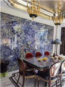 Bolivian Blue Sodalite Polished Wall Panels