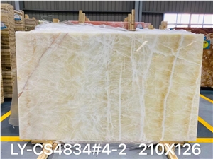 China Yellow Crystal Marble Polished Kitchen Countertops