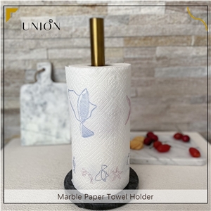 UNION DECO Marble Paper Towel Holder Stand For Home