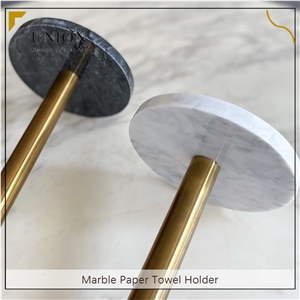 UNION DECO Marble Paper Towel Holder Stand For Home