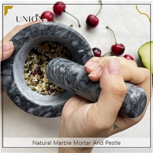 UNION DECO Mortar And Pestles Set Marble Grinder And Crusher
