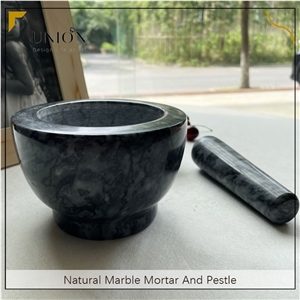 UNION DECO Mortar And Pestles Set Marble Grinder And Crusher