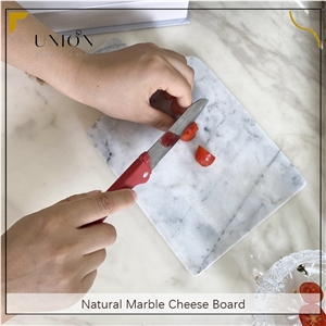 UNION DECO White Marble Cutting Board And Serving Tray