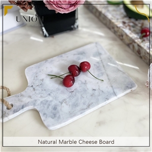 UNION DECO White Marble Cutting Board And Serving Tray