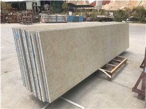 Beige Limestone Lightweight Thin Stone Panels For Facade