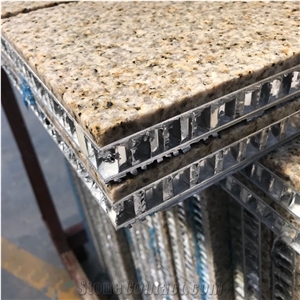Golden Rust Granite Veneer Aluminum Honeycomb Backed