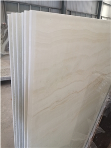 Translucent Glass Backlit White Onyx Stone Panel For Celing