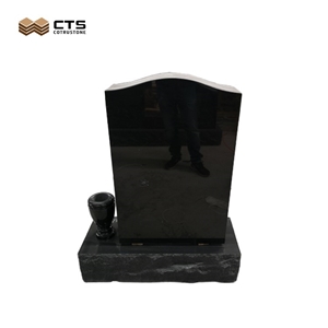 Shanxi Black Tombstone And Monument Markers Custom Shape