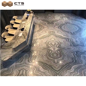 Waterwave Pattern Wholesale Marble Slab For Interior Wall