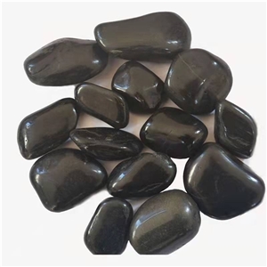 Black Natural River Pebbles
