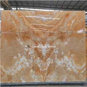 Cheap Orange Onyx Slabs For Kitchen And Bathroom Wall Decor