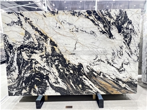 Polished Crystal Tiffany White Quartzite Slab