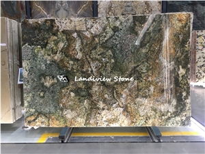Yellow Barricato Granite Slab For Wall And Flooring