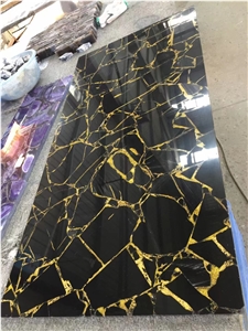 Goldtop Stone OEM/ODM Black Obsidian Semiprecious Slabs