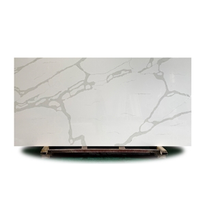 Goldtop Stone OEM/ODM Calacatta Volans White Quartz Big Slab