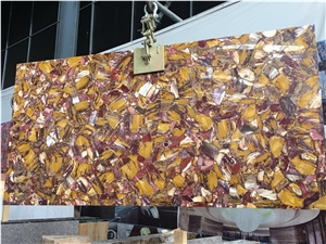Goldtop Stone OEM/ODM Mookaite Gemstone Big Slab