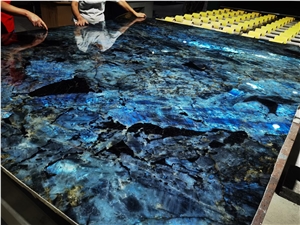 Natural Luxury Labradorite Blue Granite Slabs And Tiles