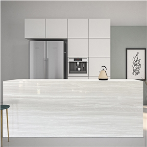 White Wood Greece Marble Slabs For House Decoration