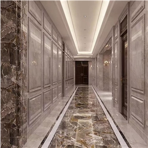 White Golden Fusion Marble For Wall Floor Tiles