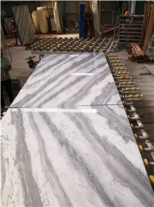 Hot And Cheap Greece White Marble Bookmatch Polish Slab