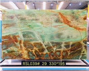 NEW HOT Luxury GREEN BLUE MARBLE SLAB For Wall