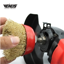 Abrasive Angle Grinder Crimped Brass Coated Steel Wire
