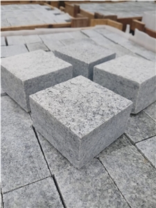 Indian Grey Granite Cubes Cobble Stones 10X10 Cm Sawn Finish