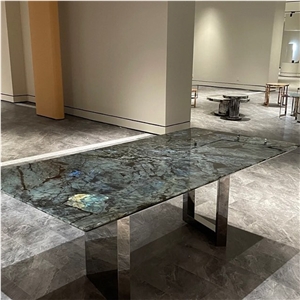 Blue Labradorite Granite Table Top For Hotel And Home Decor